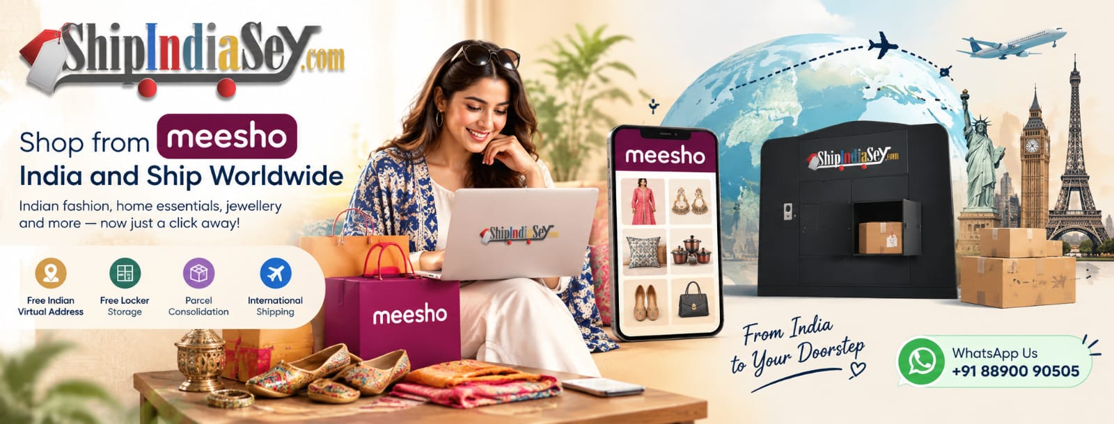 Shop from Meesho India and Ship Worldwide